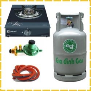 Trọn Bộ Bình Bếp Gas Đơn sakura Mặt Kính 