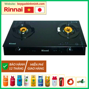 Bếp Gas Đôi Rinnai RV-7 Double Glass (B) Việt - Nhật Chính Hãng