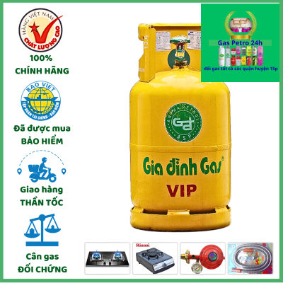 Gas Gia Đình Vàng 12kg  Đổi Gas Tất Cả Các Quận Huyện 15P