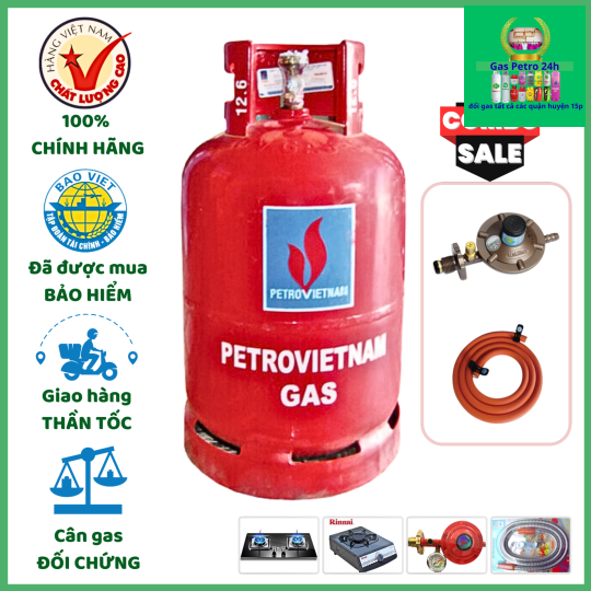 Gas Petro VietNam Màu Xám 12kg Đổi Gas Tất Cả Các Quận Huyện 15P 