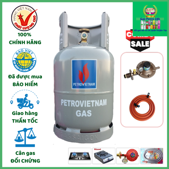 Gas Petro VietNam Màu Xám 12kg Đổi Gas Tất Cả Các Quận Huyện 15P 