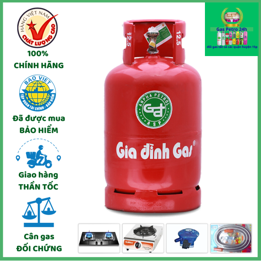 Gas Gia Đình Xám 12kg  Đổi Gas Tất Cả Các Quận Huyện 15P