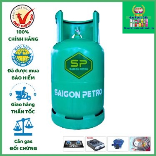 Gas Saigon Petro  Xanh ngọc 12kg  Các Quận Huyện 15 Phút