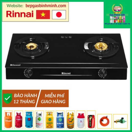 Bếp Gas Đôi Rinnai RV-7 Double Glass (L) Việt - Nhật