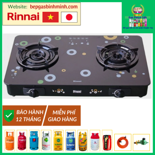 Bếp Gas Đôi Rinnai RV-715 Slim (GL-Bubble) Việt - Nhật