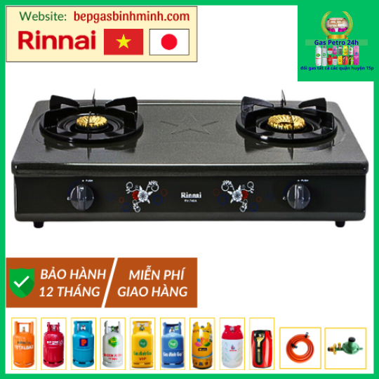 Bếp Gas Đôi Rinnai RV-740A(GF) Việt - Nhật Chính Hãng