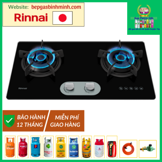 Bếp Gas Âm Rinnai RVB-220G(BG) Nhật Bản
