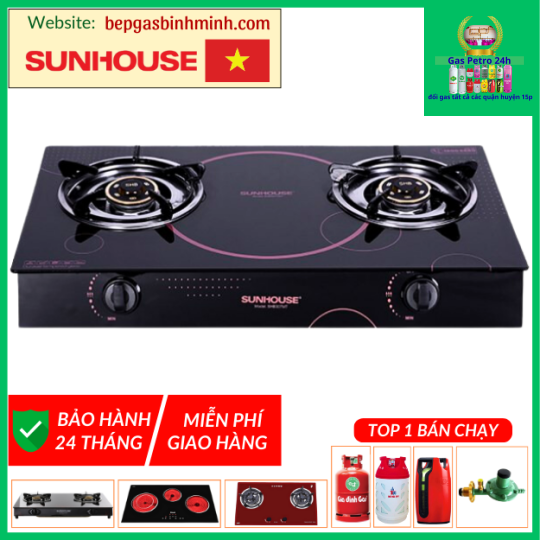 Bếp Gas Đôi Mặt Kính SUNHOUSE SHB 307MT