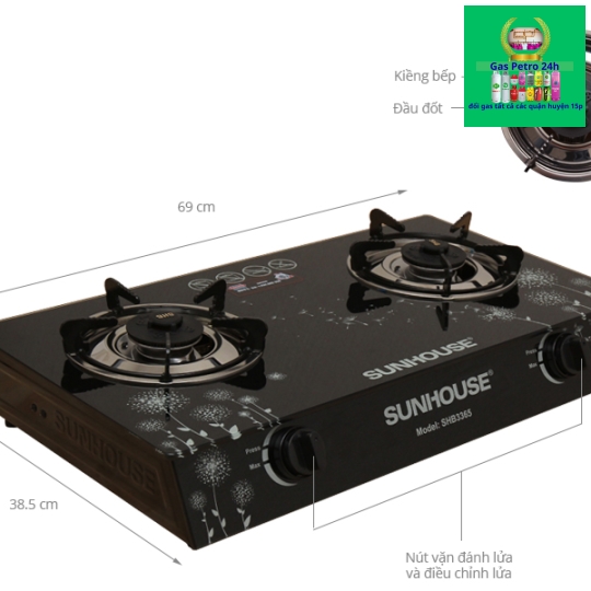 Bếp Gas Đôi SUNHOUSE SHB3365 Chính Hãng